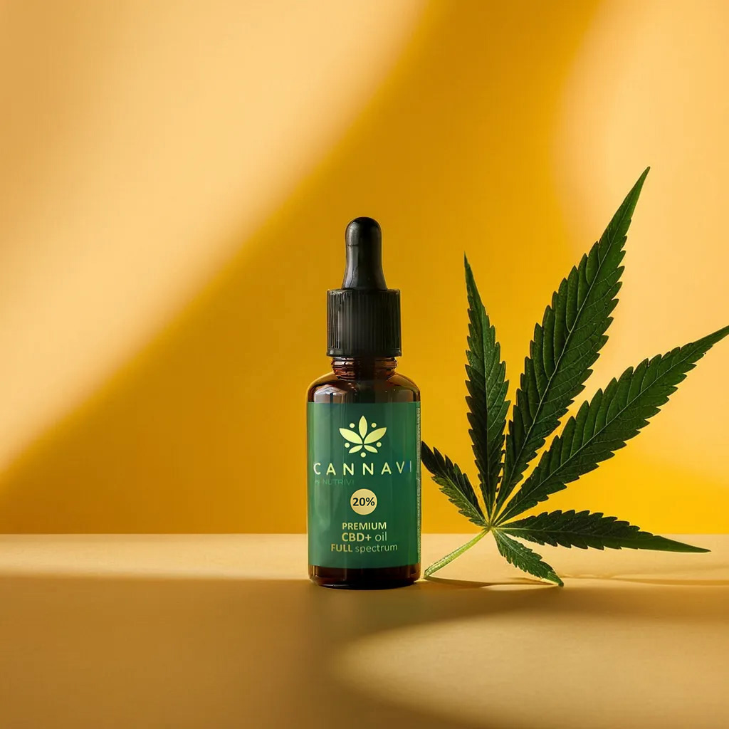 CBD oleje - CANNAVI - Cannavi by Nutrivi CBD+ Oil Full Spectrum 20% - E-Shop - wellU.eu